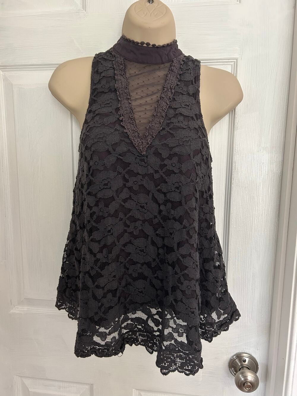 Altar’d State Lace High Neck Swing Top Halter